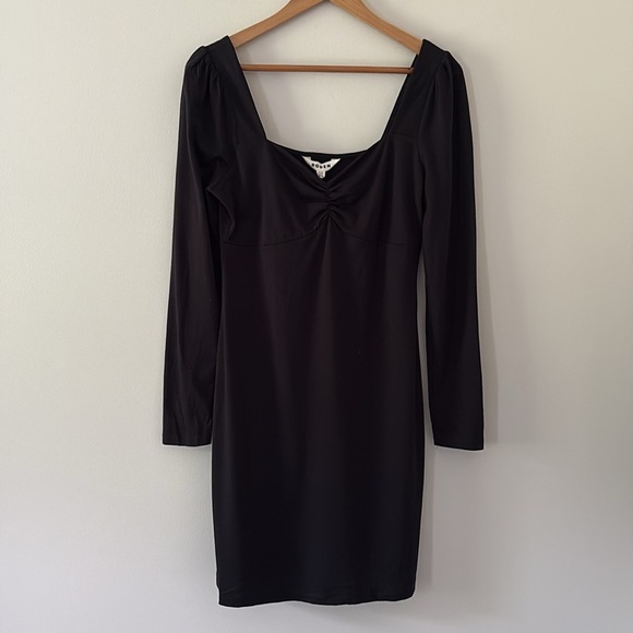 New BODEN Sweetheart Jersey Mini Dress Long Sleeve Black Size 8 - Picture 3 of 12